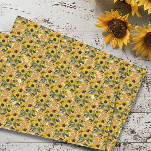 Papel De Seda Patrón de Girasol de Abeja de Panal