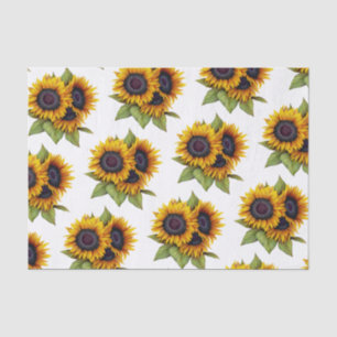 Papel De Seda Patrón de girasoles