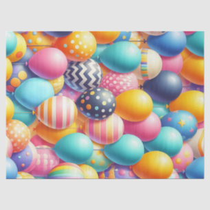 Papel De Seda Patrón de globos coloridos
