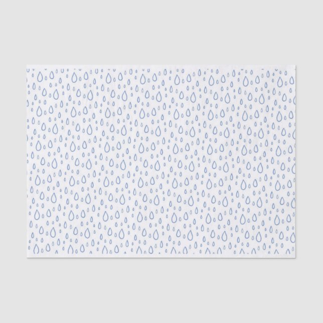 Papel De Seda Patrón de gotitas de agua de lluvia (Anverso)