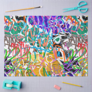 Papel De Seda Patrón de graffiti