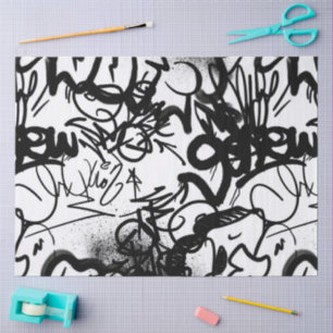 Papel De Seda Patrón de graffiti