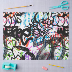 Papel De Seda Patrón de graffiti