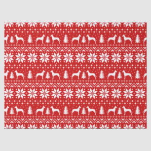 Papel De Seda Patrón de grandes Navidades de siluetas danesas