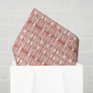 Papel De Seda Patrón de grano de madera abstracto moderno coral