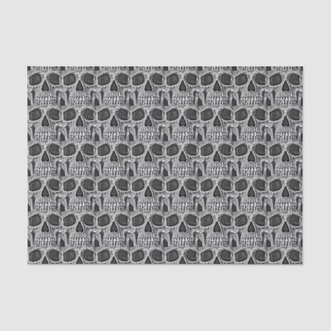 Papel De Seda Patrón De Guay Negro Y Grunge Gótico (Anverso)