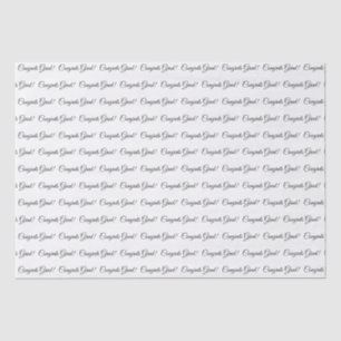 Papel De Seda Patrón de guión elegante en blanco y negro