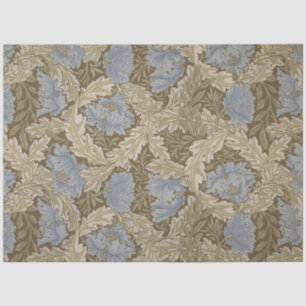 Papel De Seda Patrón de guirnalda azul (de William Morris)