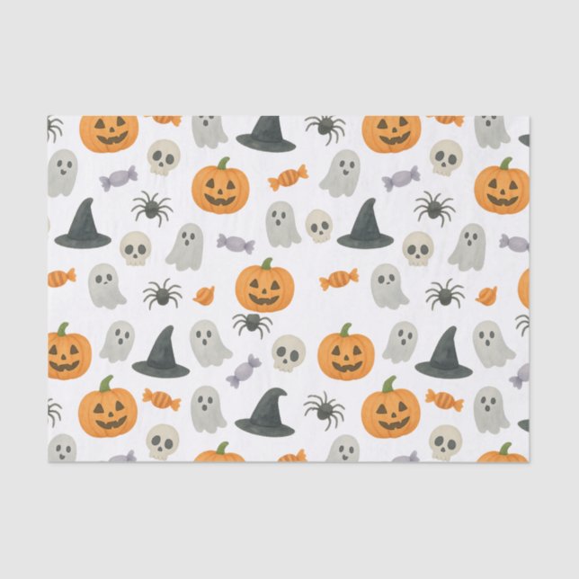 Papel De Seda Patrón de Halloween (Anverso)