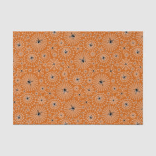 Papel De Seda Patrón de Halloween   Arañas en Spiderwebs