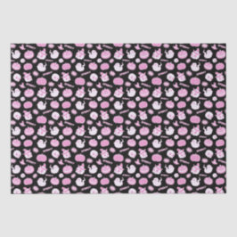 Papel De Seda Patrón de Halloween blanco y negro