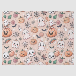 Papel De Seda Patrón de Halloween de calabaza fantasma kawaii na