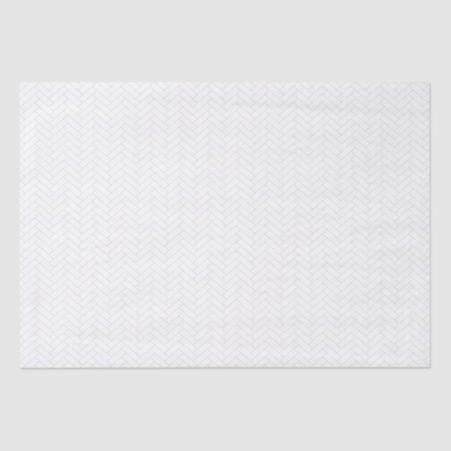 Papel De Seda Patrón de Herringbone gris blanco clásico (Anverso)