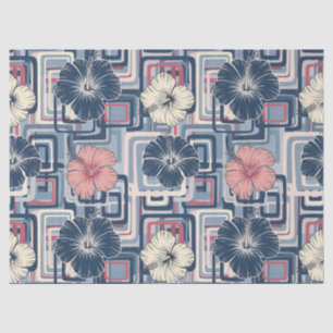 Papel De Seda Patrón de Hibisco Tropical Costero (10)