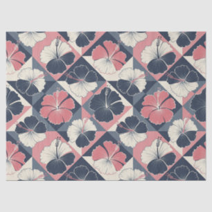 Papel De Seda Patrón de Hibisco Tropical Costero (3)