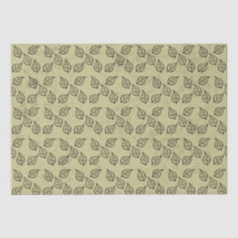 Papel De Seda Patrón de hoja de carpintero anticuado