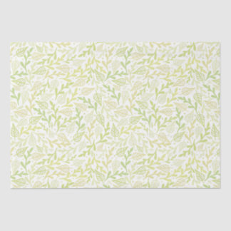 Papel De Seda Patrón de hoja natural de primavera verde