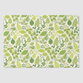 Papel De Seda Patrón de hoja verde