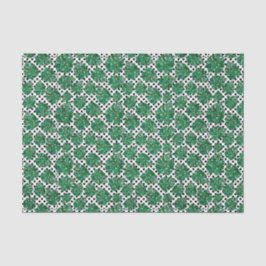 Papel De Seda Patrón de hoja verde 10