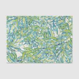 Papel De Seda Patrón de hoja verde 12