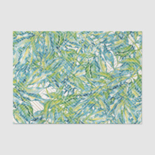 Papel De Seda Patrón de Hoja Verde 12