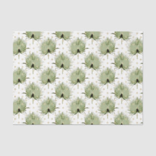 Papel De Seda Patrón de Hoja Verde 13