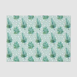 Papel De Seda Patrón de hoja verde 19