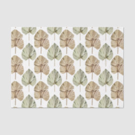 Papel De Seda Patrón de hoja verde 2