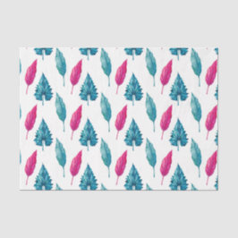 Papel De Seda Patrón de hoja verde 21