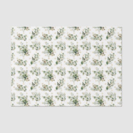 Papel De Seda Patrón de hoja verde 23