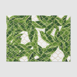 Papel De Seda Patrón de hoja verde 3