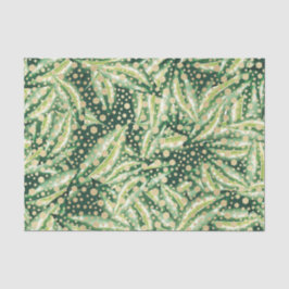Papel De Seda Patrón de hoja verde 8
