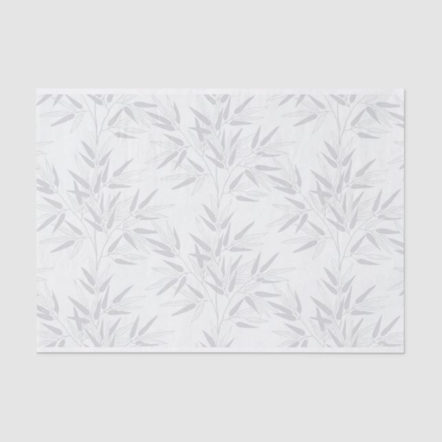 Papel De Seda Patrón de hojas de árbol de bambú (Anverso)