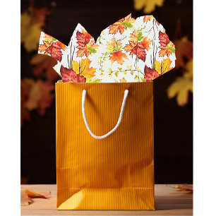 Papel De Seda Patrón de hojas de arce de otoño