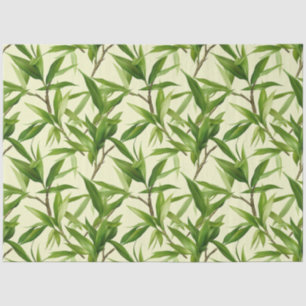 Papel De Seda Patrón de hojas de bambú Decoración verde