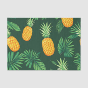 Papel De Seda Patrón de Hojas de Piña Tropical