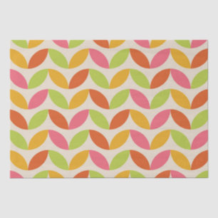 Papel De Seda Patrón de hojas minimalista escandinavo de mediado