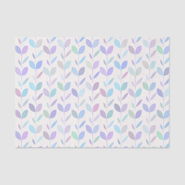 Papel De Seda Patrón de hojas modernas de mediados del siglo bon (Anverso)