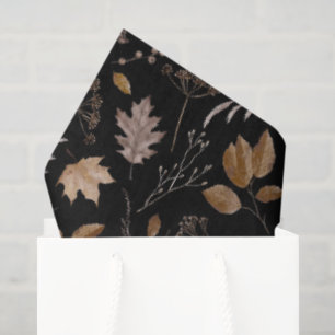 Papel De Seda Patrón de hojas otoñales