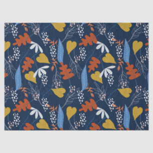 Papel De Seda Patrón de hojas tropicales coloridas