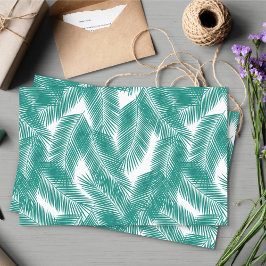 Papel De Seda Patrón de hojas tropicales verdes