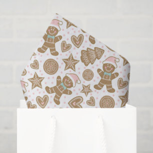 Papel De Seda Patrón de hombre de jengibre de Navidad lindo