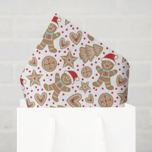 Papel De Seda Patrón de hombre de jengibre de Navidad lindo