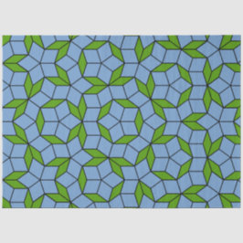 Papel De Seda Patrón de hombus penrose verde y azul