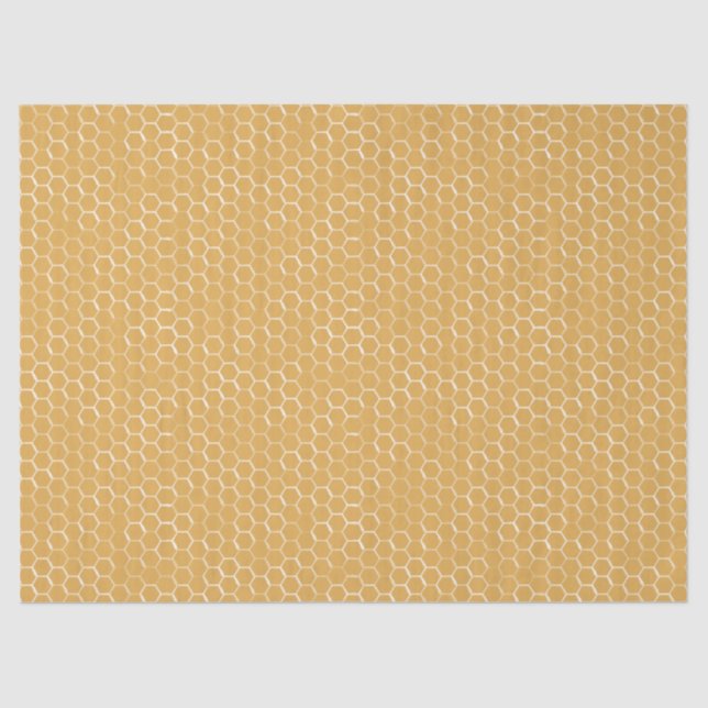 Papel De Seda Patrón de Honeycomb dorado (Anverso)