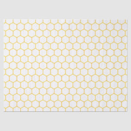 Papel De Seda Patrón de Honeycomb geométrico con clase blanca y