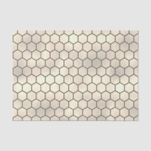 Papel De Seda Patrón de Honeycomb texturizado en oro amarillo pá