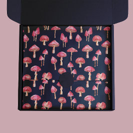 Papel De Seda Patrón de hongo rosa