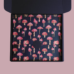 Papel De Seda Patrón de hongo rosa