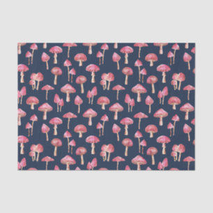 Papel De Seda Patrón de hongos rosados